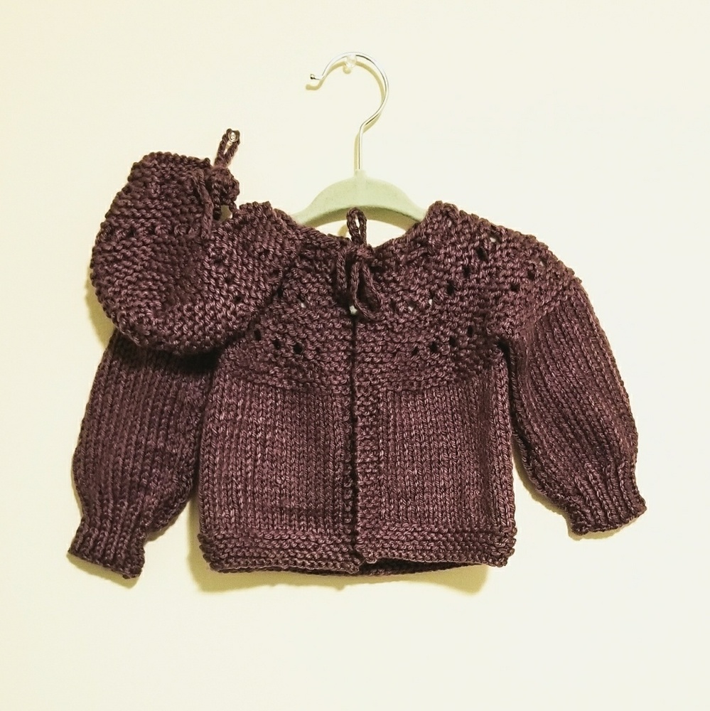 Newborn handknit sweater